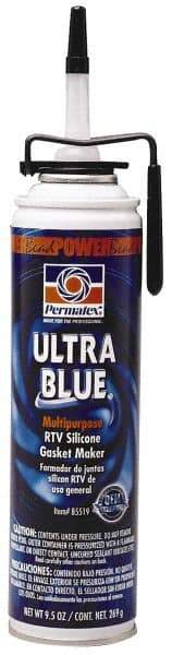 Permatex - 9-1/2 oz Gasket Maker - -65 to 500°F, Blue, Comes in PowerBead Pressurized Can - Top Tool & Supply