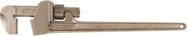 Ampco - 48" Aluminum Bronze Alloy Nonsparking Pipe Wrench - 7-9/16" Pipe Capacity - Top Tool & Supply