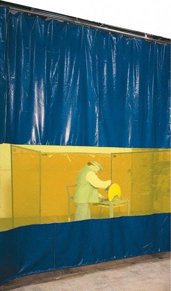 Steiner - 6 Ft. Wide x 9 Ft. High, Vinyl Welding Welding Curtain Kit - Yellow with Universal Mounting Hardware - Top Tool & Supply