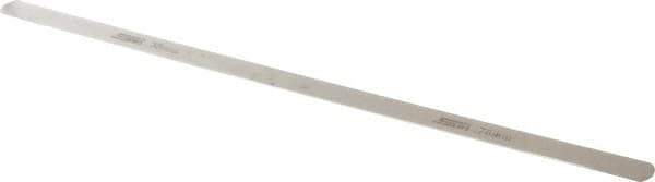 SPI - 0.75mm Thick x 1/2 Inch Wide x 12 Inch Leaf Length, Parallel Feeler Gage - High Carbon Steel - Top Tool & Supply