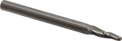 Onsrud - 1/8" Cutting Diam x 3/4" Length of Cut, 2 Flute, Upcut Spiral Router Bit - Uncoated, Right Hand Cut, Solid Carbide, 3" OAL x 1/4" Shank Diam, Ball End Taper - Top Tool & Supply