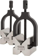 SPI - 1/2 to 1-3/32" Capacity, 90° Angle, Hardened Steel V-Block - 2" Long x 1-1/2" Wide x 1-1/2" High, Sold as 2 Block Set - Top Tool & Supply