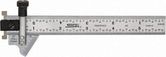 SPI - 6 Inch Long x 3/4 Wide Blade, 118° Bevel Angle, Steel Ruler Drill Point Gage - 1/8 Inch Ruler Graduation, Removable Ruler Hook - Top Tool & Supply