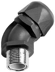 Murrplastik - 2" Trade, Nylon Compression Angled Liquidtight Conduit Connector - Noninsulated - Top Tool & Supply