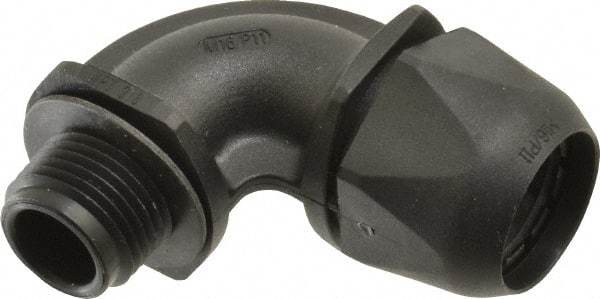 Murrplastik - 3/8" Trade, Nylon Compression Angled Liquidtight Conduit Connector - Noninsulated - Top Tool & Supply