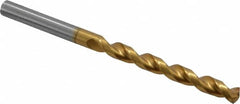 Jobber Length Drill Bit: 0.25″ Dia, 130 °, Cobalt TiN Finish, Right Hand Cut, Parabolic Flute, Straight-Cylindrical Shank, Series 658