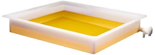 Bel-Art - 16" Long x 12" Wide x 3" Deep Tray with Faucet Tray - Polyethylene - Top Tool & Supply