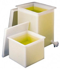 Bel-Art - 15 Gallon Natural Rectangular Polyethylene Tank - 19" High x 12" Diam - Top Tool & Supply