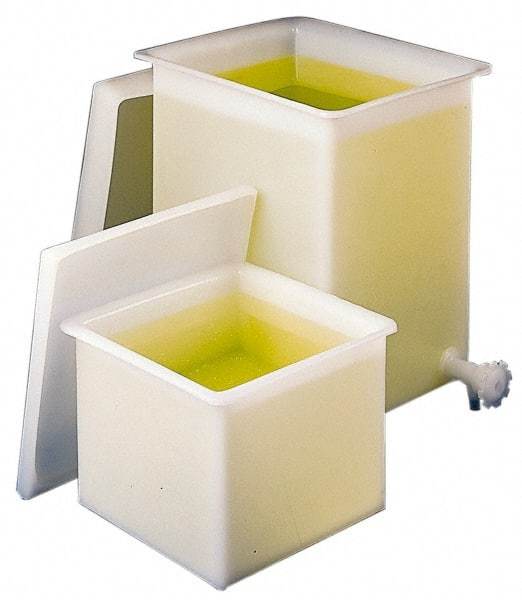 Bel-Art - 10 Gallon Natural Rectangular Polyethylene Tank - 10" High x 13" Diam - Top Tool & Supply