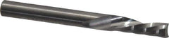 Onsrud - 1/4" Cutting Diam x 3/4" Length of Cut, 1 Flute, Downcut Spiral Router Bit - Uncoated, Right Hand Cut, Solid Carbide, 2-1/2" OAL x 1/4" Shank Diam, Single Edge, 21° Helix Angle - Top Tool & Supply