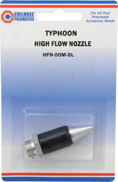 Coilhose Pneumatics - Blow Gun Safety High Flow Nozzle - 1/2-27 UNS, 2" Long, Aluminum - Top Tool & Supply