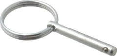 Gibraltar - 3/16" Pin Diam, 1-3/16" Long, Zinc Plated Steel Ball Lock Hitch Pin - 1" Usable Length - Top Tool & Supply