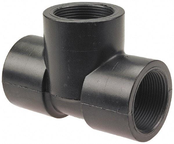 NIBCO - 1-1/4" Polypropylene Plastic Pipe Tee - Schedule 80, FPT x FPT x FPT End Connections - Top Tool & Supply