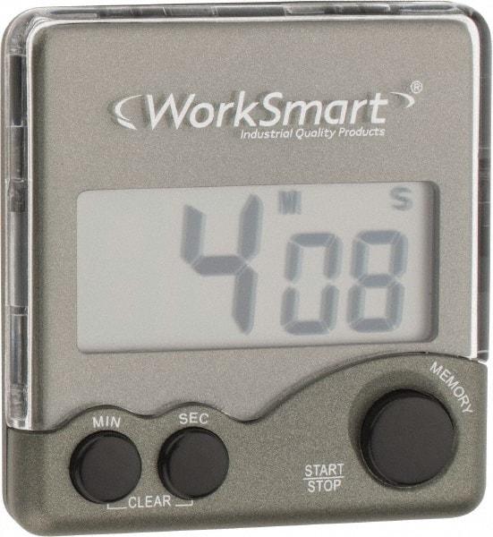 Value Collection - Big Digit Count Up and Down Timer - Counter Down 99 Min 59 Sec, Daily Alarm, Black - Top Tool & Supply