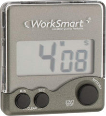 Value Collection - Big Digit Count Up and Down Timer - Counter Down 99 Min 59 Sec, Daily Alarm, Black - Top Tool & Supply