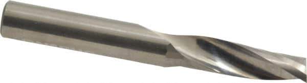 Onsrud - 3/8" Cutting Diam x 1-1/8" Length of Cut, 1 Flute, Upcut Spiral Router Bit - Uncoated, Right Hand Cut, Solid Carbide, 3" OAL x 3/8" Shank Diam, Single Edge, 21° Helix Angle - Top Tool & Supply