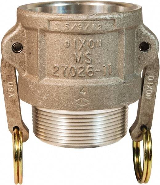 Dixon Valve & Coupling - 1-1/2" Aluminum Cam & Groove Suction & Discharge Hose Female Coupler Male NPT Thread - Part B, 1-1/2" Thread, 250 Max psi - Top Tool & Supply