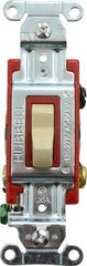 Hubbell Wiring Device-Kellems - 3 Pole, 120 to 277 VAC, 20 Amp, Industrial Grade, Toggle, Wall and Dimmer Light Switch - 1-5/16 Inch Wide x 4-1/16 Inch High - Top Tool & Supply