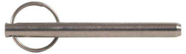 Gibraltar - 5/16" Pin Diam, 2-7/8" Long, Zinc Plated Stainless Steel Ball Lock Hitch Pin - 2-1/2" Usable Length - Top Tool & Supply