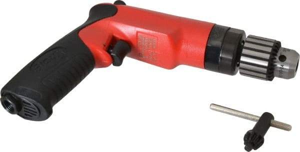 Sioux Tools - 3/8" Reversible Keyed Chuck - Pistol Grip Handle, 2,500 RPM, 14.16 LPS, 30 CFM, 1 hp - Top Tool & Supply