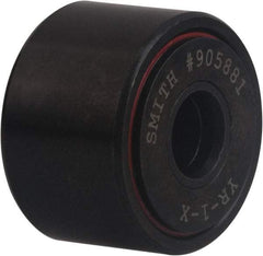 Accurate Bushing - 1-1/4" Bore, 4" Roller Diam x 2-1/4" Roller Width, Carbon Steel Yoke Cam Follower - 35,980 Lb Dynamic Load Capacity, 2-5/16" Overall Width - Top Tool & Supply