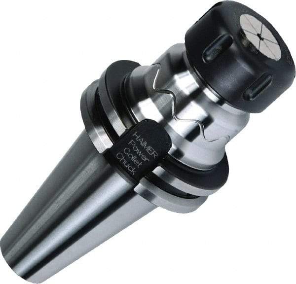 HAIMER - 1/8" to 5/8" Capacity, 160mm Projection, CAT40 Taper Shank, ER25 Collet Chuck - 0.0001" TIR, Through-Spindle & DIN Flange Coolant - Exact Industrial Supply