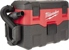 Milwaukee Tool - 2 Gal Plastic Tank, Battery Powered Portable Wet/Dry Vacuum - 18 Volt, 6' Hose Fitting, Cordless, Cleanstream Washable Wet/Dry, Accessories Included - Top Tool & Supply