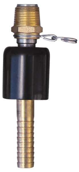 SuperKlean - 1/2 NPT x 1/2" Hose Barb, Ball Type Swivel Hose Adapter - Brass & Stainless Steel - Top Tool & Supply