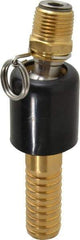 SuperKlean - 1/2 NPT x 3/4" Hose Barb, Ball Type Swivel Hose Adapter - Brass & Stainless Steel - Top Tool & Supply