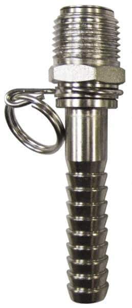 SuperKlean - NPT x 1/2" Hose Barb, Swivel Hose Adapter - Stainless Steel - Top Tool & Supply