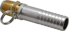 SuperKlean - 1/2 NPT x 3/4" Hose Barb, Swivel Hose Adapter - Brass & Stainless Steel - Top Tool & Supply