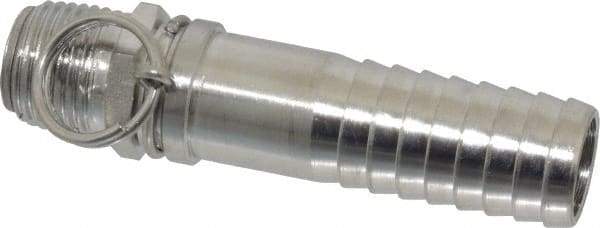 SuperKlean - NPT x 3/4" Hose Barb, Swivel Hose Adapter - Stainless Steel - Top Tool & Supply