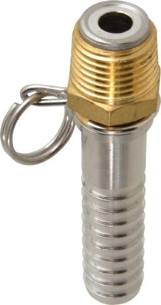 SuperKlean - 1/2 NPT x 5/8" Hose Barb, Swivel Hose Adapter - Brass & Stainless Steel - Top Tool & Supply