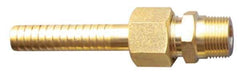 SuperKlean - NPT x 5/8" Hose Barb, 3 Piece Mixer Adapter - Brass - Top Tool & Supply