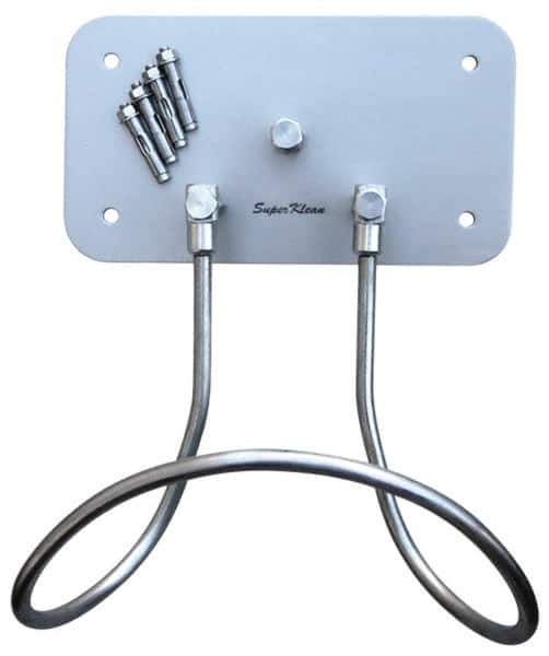 SuperKlean - Air & Water Hose Rack - Stainless Steel Plate, Bolts & Anchor Bolts - Top Tool & Supply