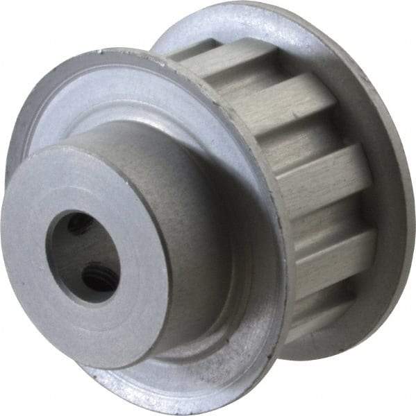 Power Drive - 11 Tooth, 3/8" Inside x 1.283" Outside Diam, Hub & Flange Timing Belt Pulley - 1/2" Belt Width, 1.313" Pitch Diam, 0.719" Face Width, Aluminum - Top Tool & Supply