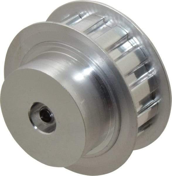 Power Drive - 14 Tooth, 3/8" Inside x 1.641" Outside Diam, Hub & Flange Timing Belt Pulley - 1/2" Belt Width, 1.671" Pitch Diam, 0.719" Face Width, Aluminum - Top Tool & Supply