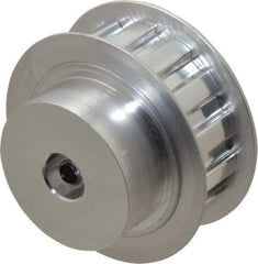 Power Drive - 14 Tooth, 3/8" Inside x 1.641" Outside Diam, Hub & Flange Timing Belt Pulley - 1/2" Belt Width, 1.671" Pitch Diam, 0.719" Face Width, Aluminum - Top Tool & Supply