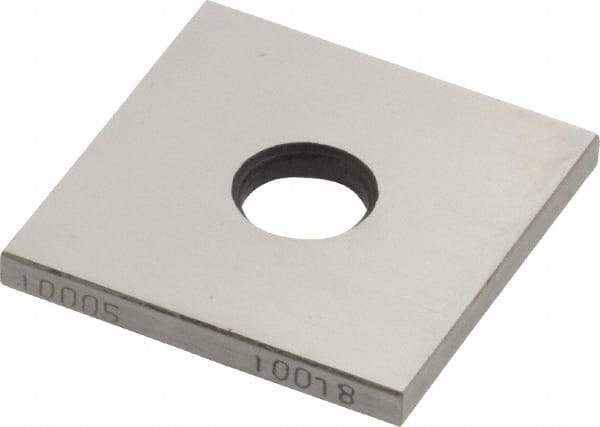 Value Collection - 0.10005" Square Steel Gage Block - Accuracy Grade 0 - Top Tool & Supply