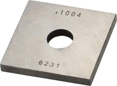 Value Collection - 0.1004" Square Steel Gage Block - Accuracy Grade 0, Includes NIST Traceability Certification - Top Tool & Supply