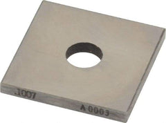 Value Collection - 0.1007" Square Steel Gage Block - Accuracy Grade 0, Includes NIST Traceability Certification - Top Tool & Supply