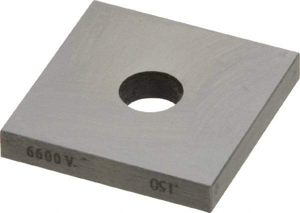 Value Collection - 0.15" Square Steel Gage Block - Accuracy Grade 0, Includes NIST Traceability Certification - Top Tool & Supply