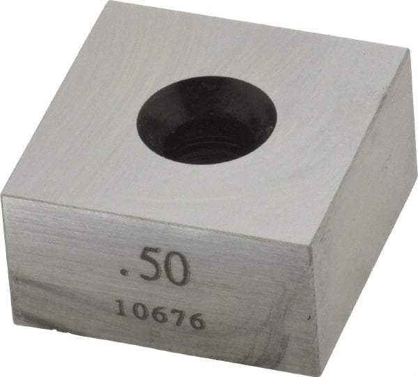 Value Collection - 0.5" Square Steel Gage Block - Accuracy Grade 0, Includes NIST Traceability Certification - Top Tool & Supply