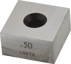 Value Collection - 0.5" Square Steel Gage Block - Accuracy Grade 0, Includes NIST Traceability Certification - Top Tool & Supply