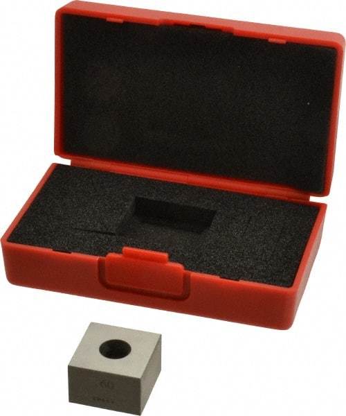 Value Collection - 0.6" Square Steel Gage Block - Accuracy Grade 0, Includes NIST Traceability Certification - Top Tool & Supply