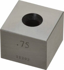 Value Collection - 0.75" Square Steel Gage Block - Accuracy Grade 0, Includes NIST Traceability Certification - Top Tool & Supply