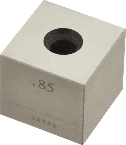 Value Collection - 0.85" Square Steel Gage Block - Accuracy Grade 0, Includes NIST Traceability Certification - Top Tool & Supply