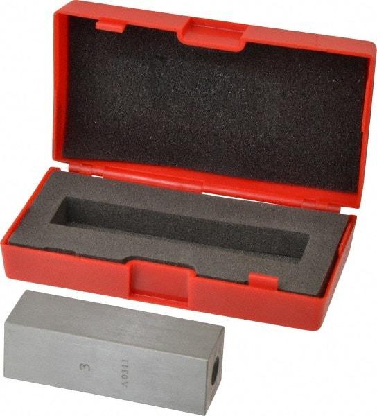 Value Collection - 3" Square Steel Gage Block - Accuracy Grade 0, Includes NIST Traceability Certification - Top Tool & Supply