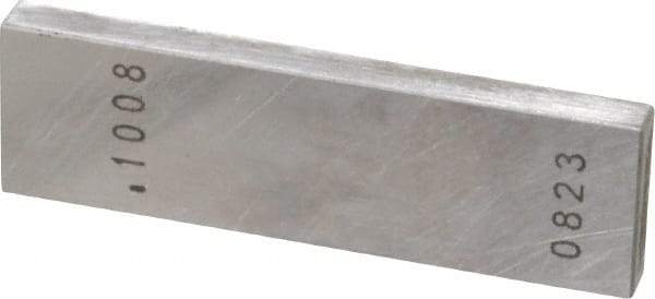 Value Collection - 0.1008" Rectangular Steel Gage Block - Accuracy Grade 0, Includes NIST Traceability Certification - Top Tool & Supply