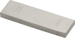 Value Collection - 0.108" Rectangular Steel Gage Block - Accuracy Grade 0, Includes NIST Traceability Certification - Top Tool & Supply